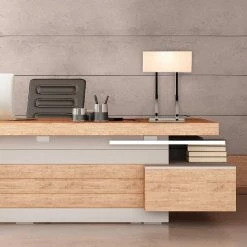 De gros đ HOMEMANIA Lampe de Bureau Way Surf III - Chrome, blanc - 35 x 15 x 52 cm đ 6 De gros đ HOMEMANIA Lampe de Bureau Way Surf III - Chrome, blanc - 35 x 15 x 52 cm đ -Optonica Soldes 8681847142157 3