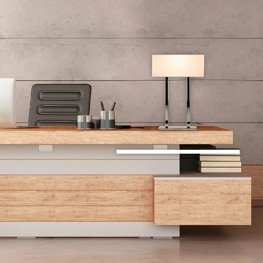 De gros đ HOMEMANIA Lampe de Bureau Way Surf III - Chrome, blanc - 35 x 15 x 52 cm đ 3 De gros đ HOMEMANIA Lampe de Bureau Way Surf III - Chrome, blanc - 35 x 15 x 52 cm đ â Image 3