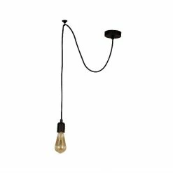 Bon marché ✨ HOMEMANIA Lampe à Suspension Wire - Noir - 90 x 90 x 93 cm 🎁
