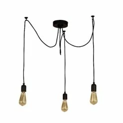 Budget đ HOMEMANIA Lampe Ă Suspension Wire - Noir - 180 x 180 x 93 cm đ§š