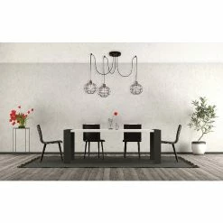 Tout neuf 😍 HOMEMANIA Lampe à Suspension Wire-Fall - Cuivre, noir - 180 x 180 x 113 cm ⌛ -Optonica Soldes 8681847142195 3