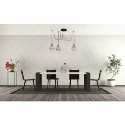 Meilleure vente 😀 HOMEMANIA Lampe à Suspension Wire-Fall - Cuivre, noir - 180 x 180 x 113 cm 🌟 -Optonica Soldes 8681847142218 3