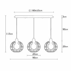 Remise ❤️ HOMEMANIA Lampe à Suspension Wires - Cuivre, noir - 90 x 20 x 113 cm 🔥 7 Remise ❤️ HOMEMANIA Lampe à Suspension Wires - Cuivre, noir - 90 x 20 x 113 cm 🔥 -Optonica Soldes 8681847142225 4