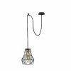Meilleur prix 👏 HOMEMANIA Lampe à Suspension Wire-Fall - Cuivre, Noir - 100 x 20 x 113 cm 🎁