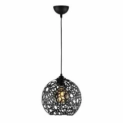 Meilleure affaire 👏 HOMEMANIA Lampe à Suspension Seljuk - Noir - 25 x 25 x 119 cm ✔️
