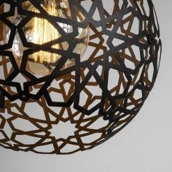 Nouveau 🤩 HOMEMANIA Lampe à Suspension Seljuk - Noir - 100 x 17 x 119 cm 🥰 -Optonica Soldes 8681847167471 4