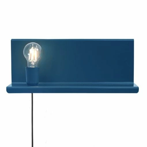 Offres 🎉 HOMEMANIA Lampe Murale Shelfie2 - Bleu Foncé - 40 x 14 x 17 cm 🥰 -Optonica Soldes 8681847167488 1