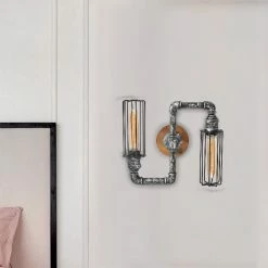 Les meilleures critiques de 🥰 HOMEMANIA Lampe Murale Douby II - Noir, Argent - 34 x 12 x 30 cm 🥰 -Optonica Soldes 8681847167655 4