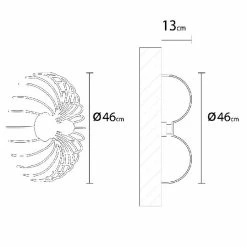 Meilleure affaire 🔥 HOMEMANIA Lampe de Plafond Lion - Noir - 46 x 46 x 13 cm 🤩 -Optonica Soldes 8681847167662 3