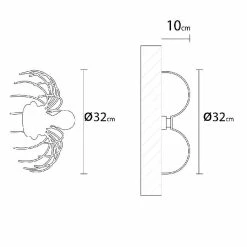 Top 10 ⭐ HOMEMANIA Lampe de Plafond Lion - Noir - 32 x 32 x 9 cm ✔️ -Optonica Soldes 8681847167679 3