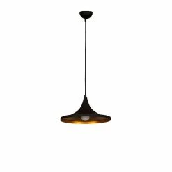 Coupon ⭐ HOMEMANIA Lampe à Suspension Metal Black - Noir, or - 36 x 36 x 113 cm 😍