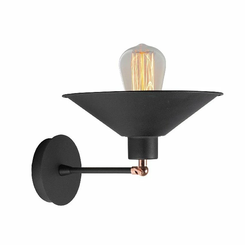 Le moins cher 🌟 HOMEMANIA Lampe Murale Hat2 - Noir - 24 x 25 x 20 cm 👏 2 Le moins cher 🌟 HOMEMANIA Lampe Murale Hat2 - Noir - 24 x 25 x 20 cm 👏 – Image 2