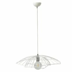 Meilleure vente ✨ HOMEMANIA Lampe à Suspension Tulip - Blanc - 55 x 55 x 80 cm 🥰
