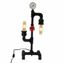 Offres 💯 HOMEMANIA Lampe de Bureau Metal - Noir - 18 x 20 x 52 cm 🌟