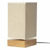 Coupon 🛒 HOMEMANIA Lampe de Bureau Well - Chêne, Beige - 14 x 14 x 27 cm 💯