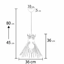 De gros 🧨 HOMEMANIA Lampe à Suspension Brush - Noir, Cuivre - 36 x 36 x 80 cm 🎉 -Optonica Soldes 8681847177401 3