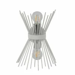 Acheter 👍 HOMEMANIA Lampe Murale Brush - Blanc, Chrome - 22 x 32 x 15 cm 👍