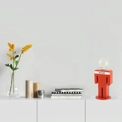 Les meilleures critiques de 🛒 HOMEMANIA Lampe de table Adam - Rouge, blanc, noir - 15 x 16 x 26 cm 🎉 -Optonica Soldes 8681847183358 4