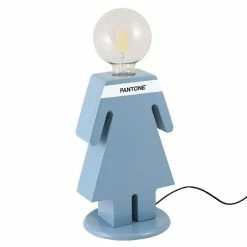 Grosses soldes ⭐ HOMEMANIA Lampe de table Eva - Bleu, blanc, noir - 15 x 16 x 26 cm 🤩