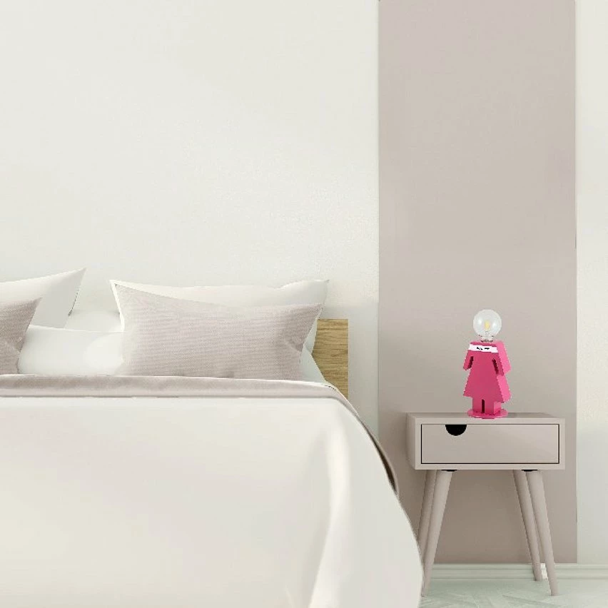 Sortie ❤️ HOMEMANIA Lampe de table Eva - Rose, blanc, noir - 15 x 16 x 26 cm ✔️ 2 Sortie ❤️ HOMEMANIA Lampe de table Eva - Rose, blanc, noir - 15 x 16 x 26 cm ✔️ – Image 2