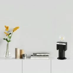 De gros 🌟 HOMEMANIA Lampe de table Adam - Noir, blanc - 15 x 15 x 26 cm 🔔 -Optonica Soldes 8681847183457 4