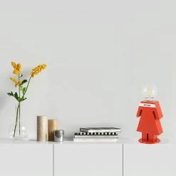 Bon marché 🌟 HOMEMANIA Lampe de table Eve - Rouge, blanc, noir - 15 x 15 x 26 cm 🛒 -Optonica Soldes 8681847183501 4