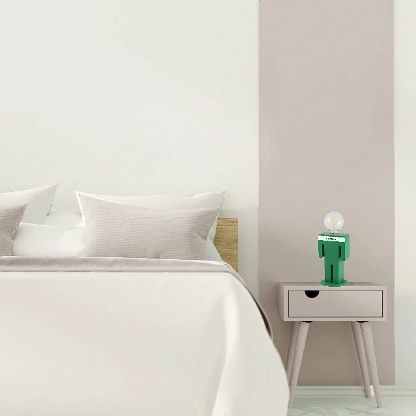 Meilleure affaire 🎉 HOMEMANIA Lampe de table Adam - Vert, blanc, noir - 15 x 15 x 26 cm 🌟 2 Meilleure affaire 🎉 HOMEMANIA Lampe de table Adam - Vert, blanc, noir - 15 x 15 x 26 cm 🌟 – Image 2