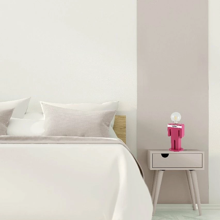 Acheter ❤️ HOMEMANIA Lampe de table Adam - Rose, blanc, noir - 15 x 15 x 26 cm 👏 2 Acheter ❤️ HOMEMANIA Lampe de table Adam - Rose, blanc, noir - 15 x 15 x 26 cm 👏 – Image 2