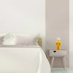 Remise 🛒 HOMEMANIA Lampe de table Adam - Orange, blanc, noir - 15 x 15 x 26 cm 💯 -Optonica Soldes 8681847183594 2