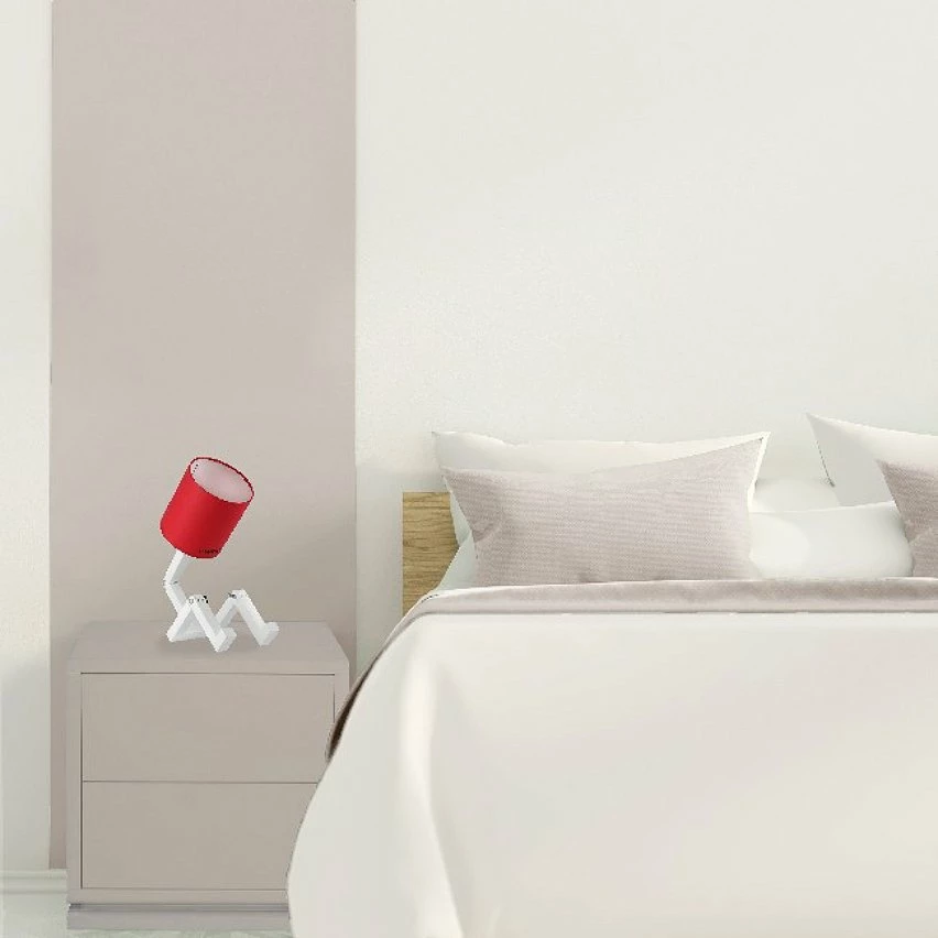 Promo ⭐ HOMEMANIA Lampe de table Wally - Bordeaux, blanc, noir - 15 x 40 x 45 cm 🎁 2 Promo ⭐ HOMEMANIA Lampe de table Wally - Bordeaux, blanc, noir - 15 x 40 x 45 cm 🎁 – Image 2