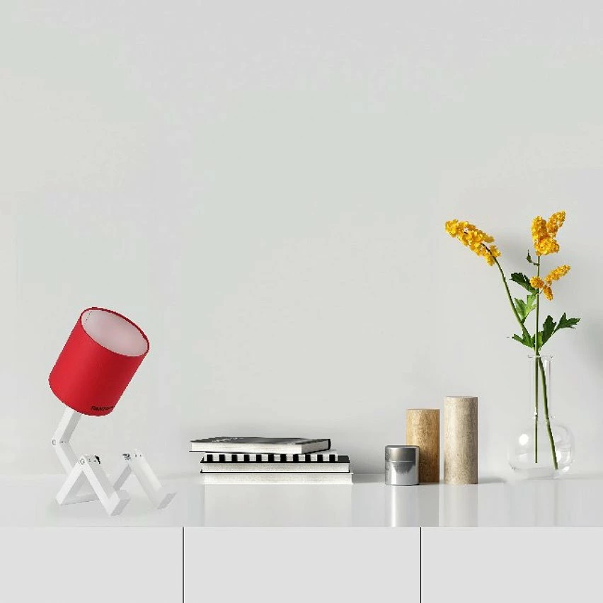 Promo ⭐ HOMEMANIA Lampe de table Wally - Bordeaux, blanc, noir - 15 x 40 x 45 cm 🎁 4 Promo ⭐ HOMEMANIA Lampe de table Wally - Bordeaux, blanc, noir - 15 x 40 x 45 cm 🎁 – Image 4