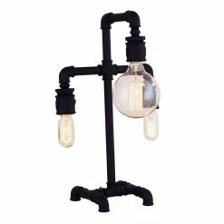 Bon marché 🥰 Homemania Lampe de Bureau Metal - Noir - 32X17 x 50 cm 👏