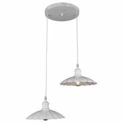 Meilleure vente ⭐ Homemania Lampe à Suspension Ibiza - Blanc - 30 x 30 x 80 cm 🔔