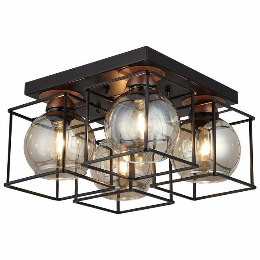 Budget âš HOMEMANIA Lampe de Plafond Arne - Noir, Cuivre - 37 x 37 x 22 cm đ 1 Budget âš HOMEMANIA Lampe de Plafond Arne - Noir, Cuivre - 37 x 37 x 22 cm đ