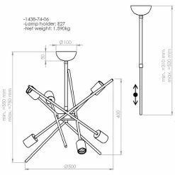 Meilleure affaire 👏 HOMEMANIA Lampe à Suspension Gera - Cuivre, noir - 50 x 50 x 75 cm 🌟 -Optonica Soldes 8699508163311 3