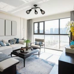 Les meilleures critiques de 🌟 HOMEMANIA Lampe de Plafond Pende - Or, noir - 36 x 36 x 34 cm 💯 -Optonica Soldes 8699508163519 2