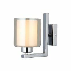Sortie 🔔 HOMEMANIA Lampe Murale Voda - Chrome - 12 x 21 x 20 cm 🌟