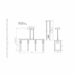 Top 10 ⭐ HOMEMANIA Lampe à Suspension Era - Or, Noir, Bois - 67 x 17 x 91 cm ⭐ -Optonica Soldes 8699508164608 3