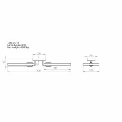 Vente flash 👍 HOMEMANIA Lampe de Plafond Era - Or, Noir, Bois - 62 x 17 x 9 cm 👏 -Optonica Soldes 8699508164615 3