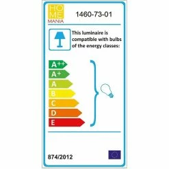 Meilleur prix 💯 HOMEMANIA Lampe à Suspension Karo - Or, Noir, Bois - 14 x 22 x 82 cm 💯 -Optonica Soldes 8699508164653 4