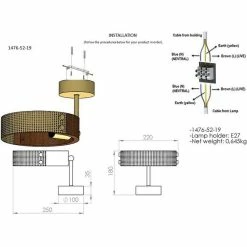 Coupon 😍 HOMEMANIA Lampe Murale Manya - Or, bois - 22 x 18 x 25 cm ✔️ -Optonica Soldes 8699508172504 3