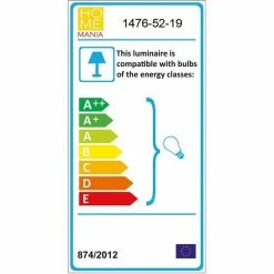 Coupon 😍 HOMEMANIA Lampe Murale Manya - Or, bois - 22 x 18 x 25 cm ✔️ -Optonica Soldes 8699508172504 4