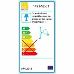 De gros 🎁 Homemania Lampe à Suspension Kanu - Or, Transparent - 12 x 12 x 110 cm 🌟 -Optonica Soldes 8699508174836 5