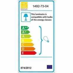 Bon marché ✨ HOMEMANIA Lampe de Plafond Rena - Or, noir - 49 x 70 x 20 cm 😉 -Optonica Soldes 8699508177981 4