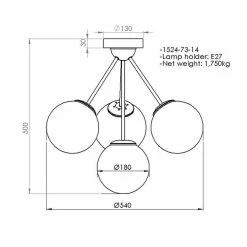 Coupon đ HOMEMANIA Lampe de Plafond Polino - Noir, or - 54 x 54 x 50 cm đ„° 6 Coupon đ HOMEMANIA Lampe de Plafond Polino - Noir, or - 54 x 54 x 50 cm đ„° -Optonica Soldes 8699508179336 3