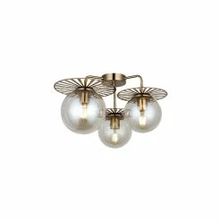 Bon marché 💯 HOMEMANIA Lampe de Plafond Suno - Or - 43 x 43 x 28 cm 🛒