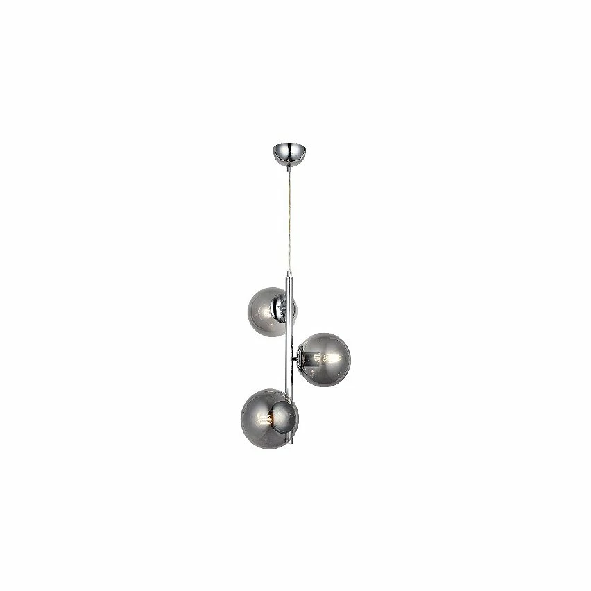 Nouveau ⭐ HOMEMANIA Lampe de suspension Tamo - Chrome - 35 x 35 x 118 cm ✨ 1 Nouveau ⭐ HOMEMANIA Lampe de suspension Tamo - Chrome - 35 x 35 x 118 cm ✨