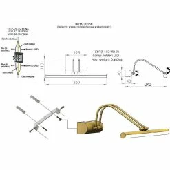 Budget 🔔 HOMEMANIA Lampe murale Pona - Or - 24 x 35 x 11 cm 💯 -Optonica Soldes 8699508180868 3