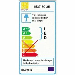 Budget 🔔 HOMEMANIA Lampe murale Pona - Or - 24 x 35 x 11 cm 💯 -Optonica Soldes 8699508180868 4