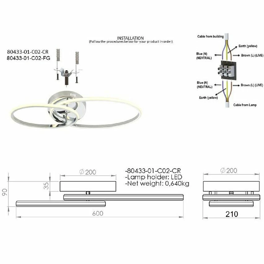 Top 10 đ HOMEMANIA Lampe de Plafond Estea - Gris - 60 x 21 x 9 cm â 3 Top 10 đ HOMEMANIA Lampe de Plafond Estea - Gris - 60 x 21 x 9 cm â â Image 3